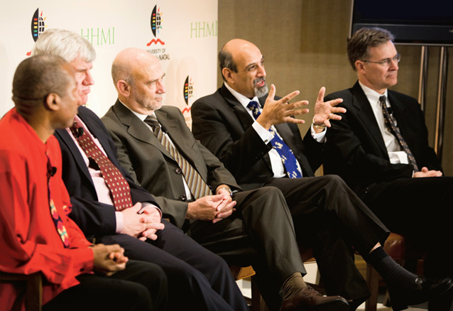 Photograph of an HHMI discussion panel.