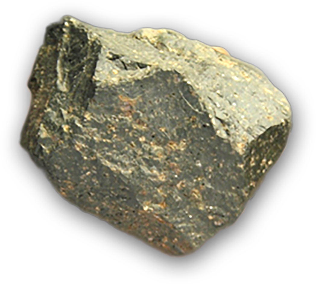 A rhombohedral shaped stone tool.