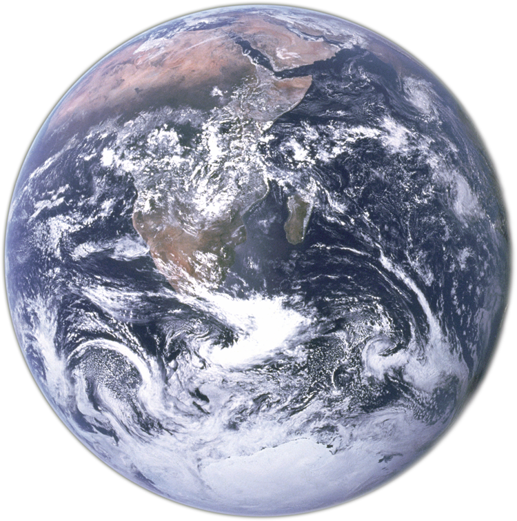 La Tierra vista desde el espacio.