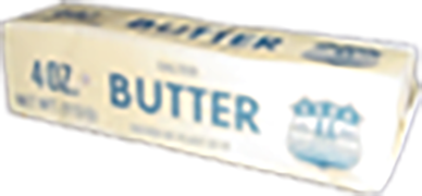 A 4-ounce stick of butter.